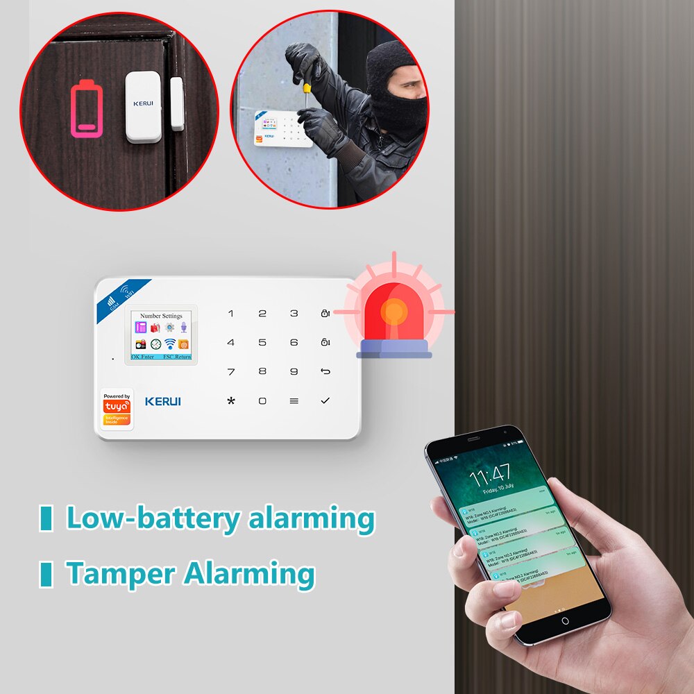 KERUI W181 Tuya Smart WIFI GSM - Home Security Front Door Camera 评论和价格